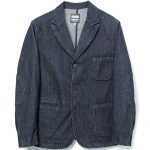 桃太郎ジーンズ デニム テーラードジャケット インディゴ Mサイズ 桃太郎ジーンズ 03-110 刺し子 ワークジャケット メンズ